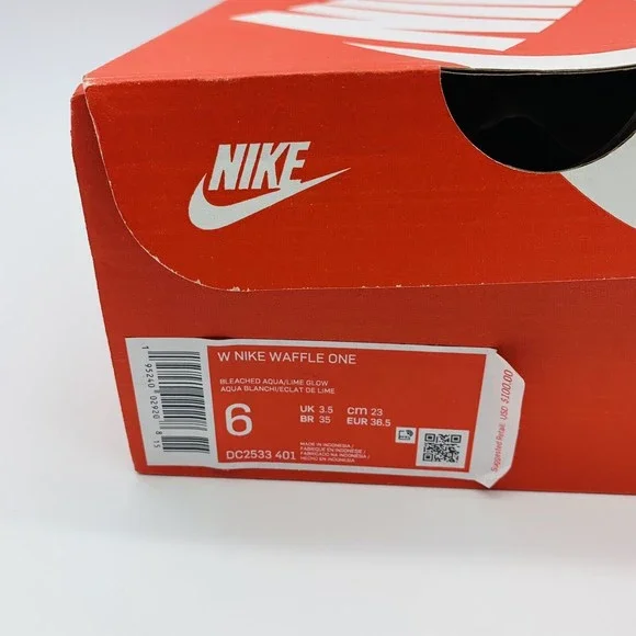 NIKE WAFFLE ONE - Scream Green ( DC2533-401 ) Women's Size 6 ** BRAND NEW ** - Picture 6 of 7